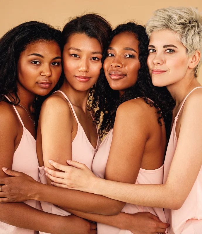 diverse woman with different skin color